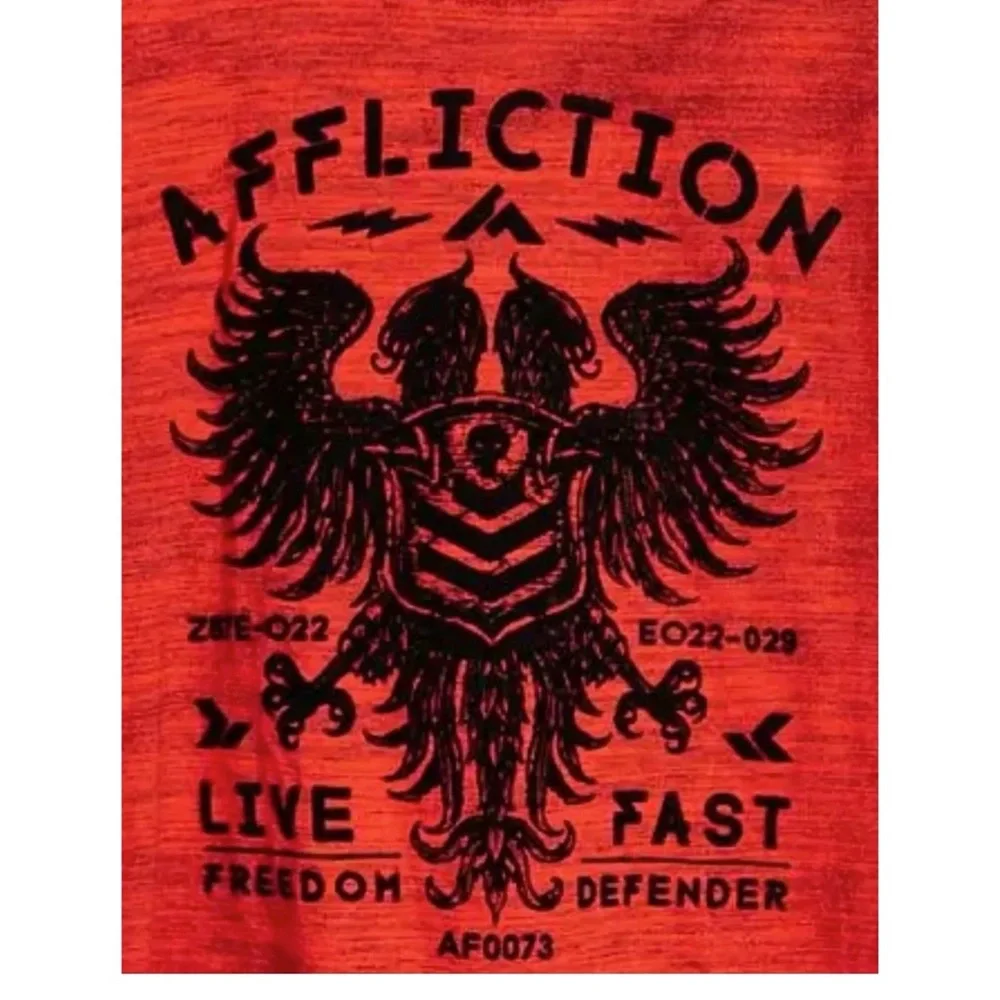 Affliction Boy’s T-shirt -Youth Tee VALUE FREEDOM DUSK Red - Picture 3 of 5